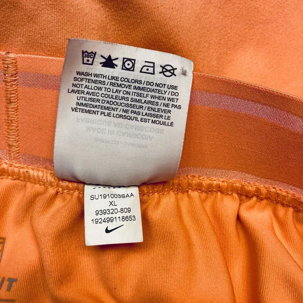 Nike Court Victory Skort Women Size XL‎ Orange Dri-FIT Athletic Tennis Skirt